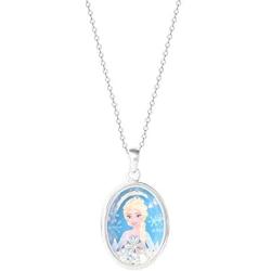 Disney Frozen Silver Plated Teardrop Pendant, 18'' Chain
