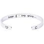 Bievochy Initial Cuff Bracelets Personalized Engraved Inspirational Bracelets for Women Jewelry Gifts