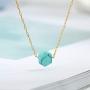 IUNIQUEEN Natural Stone Bead Necklace 18 K Gold Filled Stainless Steel Chain Choker Necklaces for Women … …
