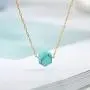 IUNIQUEEN Natural Stone Bead Necklace 18 K Gold Filled Stainless Steel Chain Choker Necklaces for Women … …