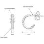 LANCHARMED Open Hoop Earrings Cute Shiny Cubic Zirconia Sparkling Hoops Earrings for Women