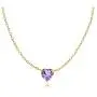 Ice Gems Yellow Gold Flashed Sterling Silver Small Dainty Cubic Zirconia Heart Choker Necklace Ice Gems Yellow Gold Flashed Sterling Silver Small Dainty Cubic Zirconia Heart Choker Necklace