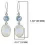 YoTreasure Moonstone Blue Topaz 925 Sterling Silver Dangle Earrings Jewelry YoTreasure Moonstone Blue Topaz 925 Sterling Silver Dangle Earrings Jewelry