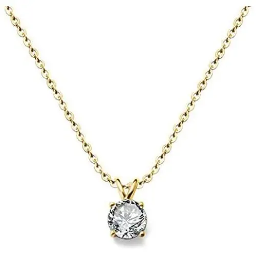 Jude Jewelers Stainless Steel Classical Simple Plain Solitaire Style Collar Charm Necklace Jude Jewelers Stainless Steel Classical Simple Plain Solitaire Style Collar Charm Necklace