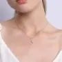 SILVERCUTE 925 Sterling Silver 26 Letters Pendant Cute Choker Chain with Monogram Charm Tiny Initial Necklace for Women Girls, Polished or CZ Style, with Gift Box