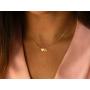 Glimmerst Initial Heart Necklace,18K Gold Plated Stainless Steel Tiny Heart Letter Necklace Personalized Monogram Name Necklace for Women Girls