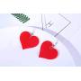 Acrylic Heart Dangle Charm Earrings for Women Girls 90s Party Lovely Acrylic Big Heart Drop Earrings Jewelry