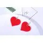 Acrylic Heart Dangle Charm Earrings for Women Girls 90s Party Lovely Acrylic Big Heart Drop Earrings Jewelry