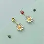 SLUYNZ 925 Sterling Silver Daisy Dangle Earrings for Women Teen Girls Cute Ladybird Flowers Drop Earrings SLUYNZ 925 Sterling Silver Daisy Dangle Earrings for Women Teen Girls Cute Ladybird Flowers Drop Earrings