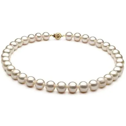 White 10-11mm AA Quality Freshwater Cultured Pearl Necklace for Women White 10-11mm AA Quality Freshwater Cultured Pearl Necklace for Women