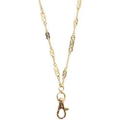 Christina Geometric Womens Fashion Lanyard Necklace with Swivel Clasp (Gold)