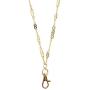 Christina Geometric Womens Fashion Lanyard Necklace with Swivel Clasp (Gold)