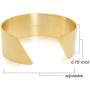 Molten Jewel 14k Plated Gold Cuff Bangle Bracelet | Arm Cuff | Gold Bangles | Gold Cuff Bracelets for Women | Gold Wrist Cuffs |