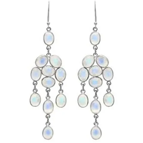 YoTreasure 3 1/2'' Moonstone Solid 925 Sterling Silver Gemstone Dangle Earrings YoTreasure 3 1/2'' Moonstone Solid 925 Sterling Silver Gemstone Dangle Earrings