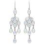 YoTreasure 3 1/2'' Moonstone Solid 925 Sterling Silver Gemstone Dangle Earrings