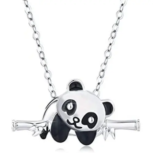 JUSTKIDSTOY Panda Necklace Gifts for Mothers Day 925 Sterling Silver Cute Animal Heart Pendant - I Love You Forever Jewelry for Women Daughter Panda Lover JUSTKIDSTOY Panda Necklace Gifts for Mothers Day 925 Sterling Silver Cute Animal Heart Pendant - I Love You Forever Jewelry for Women Daughter Panda Lover
