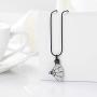 zeqingjw Cremation Urn Necklace for Ashes Fan Shape Crystal Pendant Necklace for Women Memorial Ashes Jewelry Locket