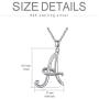 POPKIMI Sterling Silver 26 Letter Alphabet Necklace Jewelry for Women Gift