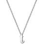 Hipunk Tiny 26 Letter Initial Necklace Women 316L Stainless Steel Small Alphabet A to Z Name Pendant 18k Gold/Black Gun Plated Minimalist Jewelry SP0069