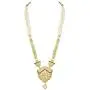 Aheli Matte Meenakari Pendant Earrings Pearl Beads Strands Necklace Set Indian Wedding Ethnic Fashion Jewelry for Women