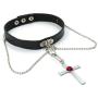 Necklace PU Leather Metal Chain Anime Character Cosplay for Adults