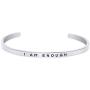 Kucheed Inspirational Bracelets, Cuff Bangle Adjustable 4MM Mantra Quote Band Engraved Stainless Steel Friendship Motivational Jewelry for Women Men Teen Girls