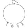 FONJOSN Charm Women Flashing Crystal Letter Necklace Fashion Clavicle Chain Angel Necklace Rhinestone Short Pendant Necklaces Jewelry