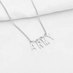 UJIMS Korean Group Army Gift Army Members Name Pendant Army Necklace for Fans BFF Kpop Bangtan Boys Jewelry for Women