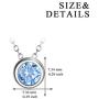 925 Sterling Silver Solitaire Cubic Zirconia Necklace for Women Teen Girls