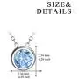 925 Sterling Silver Solitaire Cubic Zirconia Necklace for Women Teen Girls
