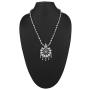 Efulgenz Boho Vintage Antique Ethnic Gypsy Tribal Indian Silver Oxidized Pendant Chain Statement Necklace Jewelry