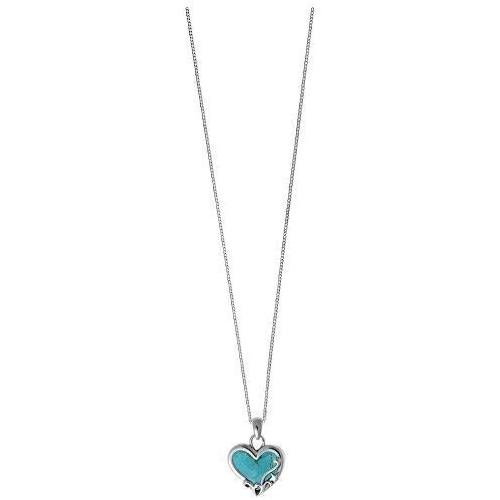 Boma Jewelry Sterling Silver Heart Necklace, 16 inches