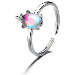 yiwushidaili Cute Rainbow Unicorn Bracelet Adjustable Unicorn Ring Fantasy Unicorn Jewelry for Woman Girl Teens