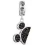 Disney Mickey Mouse Sterling Silver Black Crystal Ears Dangle Charm Bead Disney Mickey Mouse Sterling Silver Black Crystal Ears Dangle Charm Bead
