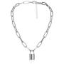 Krun Lock Necklace Y Pendant Simple Cute Heart Necklaces Long 3 Multilayer Chain Fashion Jewelry Women Girls Gift for Her