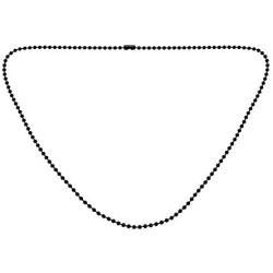 Bling Jewelry 3MM Stainless Steel Plated Black Shot Beaded Ball Chain Necklace for Men Teen 18 Women 20 22 24 30 Inch