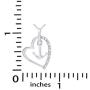 White Natural Diamond Heart & Anchor Pendant Necklace in 14k Gold Over Sterling Silver (0.1 Ct)