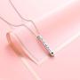 YinShan 925 Sterling Silver Bar Necklace, Inspirational Jewelry Birthday Gifts for Sister Mother Daughter Women Friends