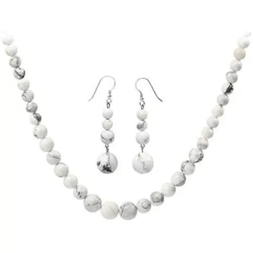 YACQ 925 Sterling Silver 6mm 8mm 10mm Gemstone Beads Necklace Earrings Sets Handcrafted Jewelry for Women YACQ 925 Sterling Silver 6mm 8mm 10mm Gemstone Beads Necklace Earrings Sets Handcrafted Jewelry for Women