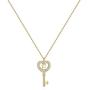 MONOZO Initial Necklace for Women Gold, 14K Gold Plated Letter Charm Necklaces Cubic Zirconia Pendant Key Initial Necklace for Women Her Teen Girls Birthday