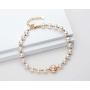 Freshwater Pearl Bracelets Cultured Pearl 14K Gold Filled Bracelet with Adjustable Chain Jewelry Gift for Women Wife Girls Mother