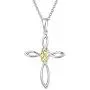 FANCIME 14K Gold Plated Sterling Silver Celtic Knot Cross Crucifix Infinity Pendant Necklace for Women Girls,16+2'' FANCIME 14K Gold Plated Sterling Silver Celtic Knot Cross Crucifix Infinity Pendant Necklace for Women Girls,16+2''
