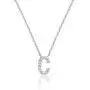 PAVOI 14K White Gold Plated Cubic Zirconia Initial Necklace | Letter Necklaces for Women