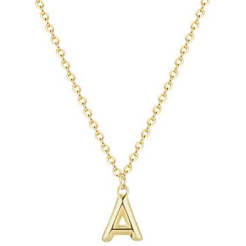 Gold Initial Necklace,Personalized Letter Pendant Necklaces,Alphabet Pendant Necklace