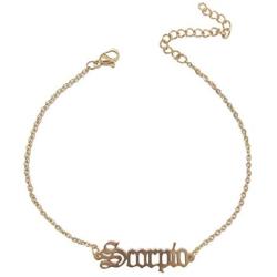 Nanafast Constellation Anklet Adjustable Zodiac Sign Anklet Bracelet Stainless Steel Astrology Link Anklet for Women Girls Birthday Gifts