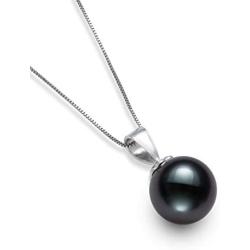 South Sea Tahitian Black Pearl Necklace Stud Earring Set for Women