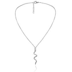Silver Snake Necklace Serpent Pendant Necklace For Women Gothic Vintage Animal Jewelry (silver)