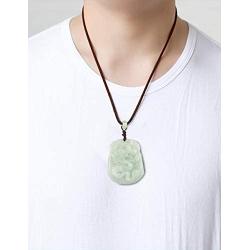 Dahlia Dragon/Phoenix Jade Pendant Necklace Genuine Certified Grade A Jadeite, 12'' to 24'' Cord