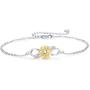 Sunflower Bracelet, Infinity Bracelet 925 Sterling Silver Sunflower Jewelry With Cubic Zirconia Adjustable Bracelet for Women Girls Gift