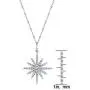 SERAFINA ❤️ Womens White Sapphire Starburst Earrings Pendant Necklace Ring Set in 925 Sterling Silver with Lobster Clasp and 18'' Chain for Her SERAFINA ❤️ Womens White Sapphire Starburst Earrings Pendant Necklace Ring Set in 925 Sterling Silver with Lobster Clasp and 18'' Chain for Her